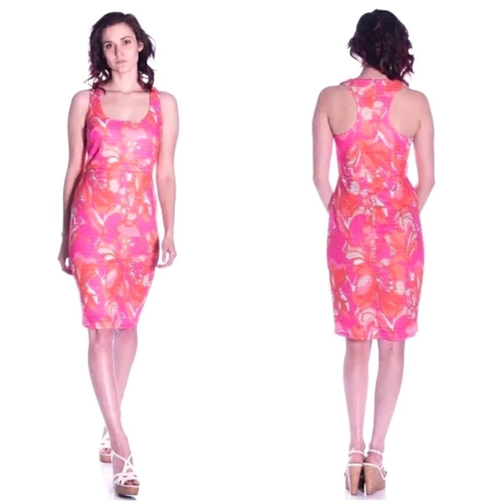 Trina Turk Pink Orange Racerback Dress